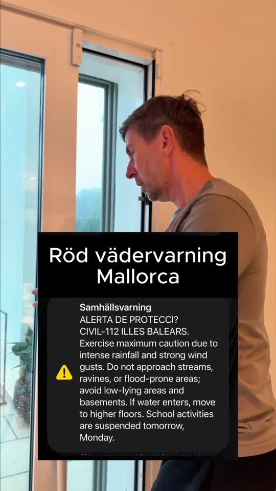 Röd varning på Mallorca